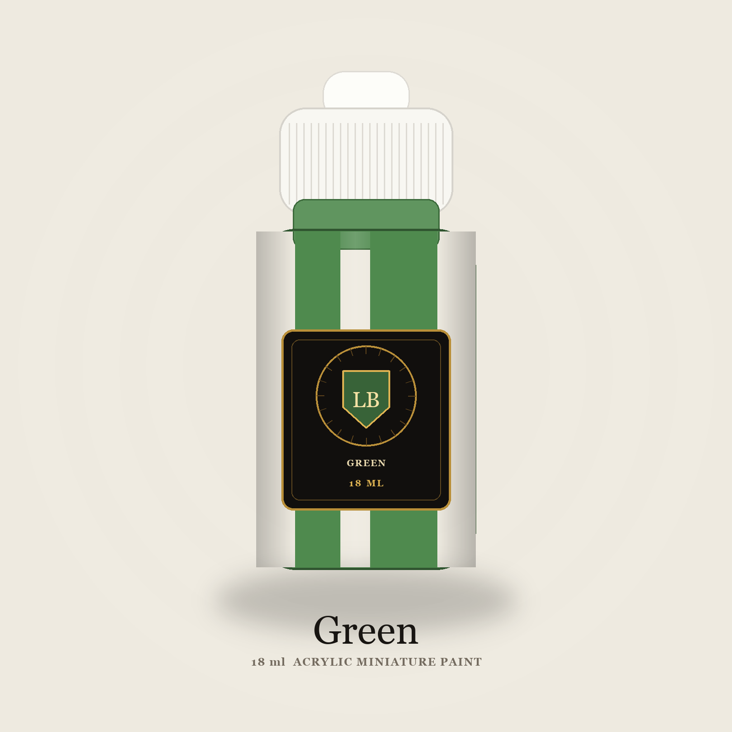Ludus Bellum Green Acrylic Paint - 18 ml bottle
