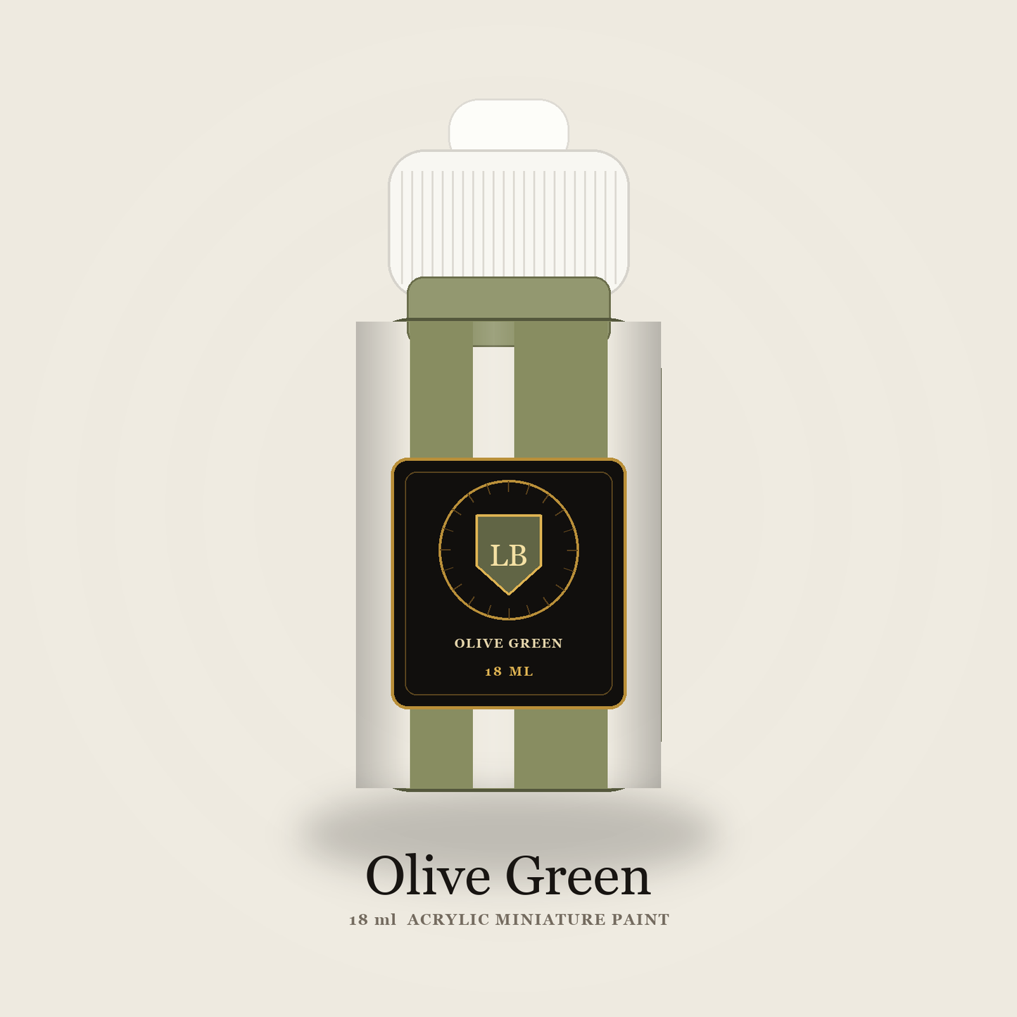 Ludus Bellum Olive Green Acrylic Paint - 18 ml bottle