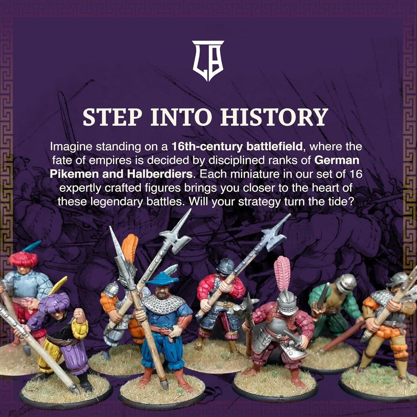 Ludus Bellum - German Pikemen and Halberdiers Miniatures