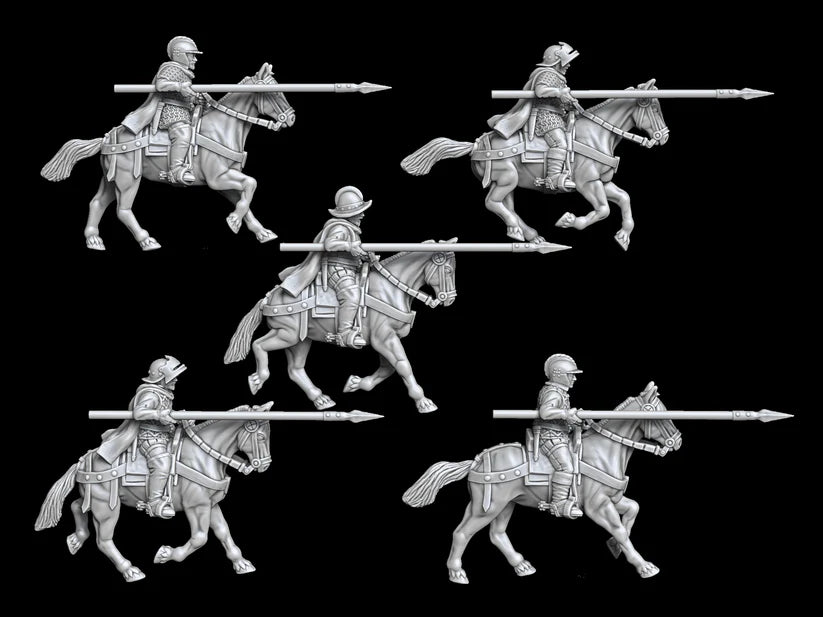 ERA PLATE — a finished figure from this period, lit warm on a dark ground. One representative miniature, not a crowd.