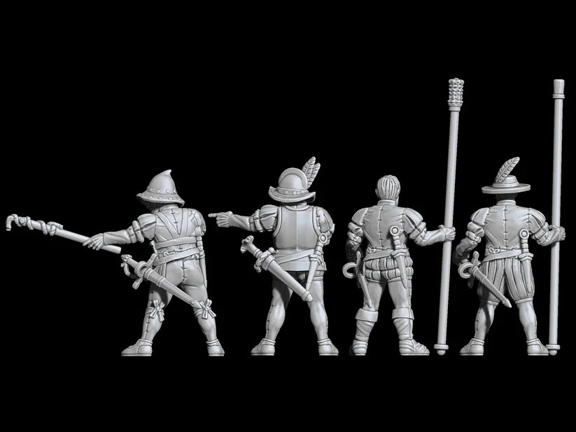 ERA PLATE — a finished figure from this period, lit warm on a dark ground. One representative miniature, not a crowd.