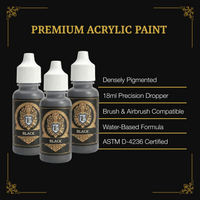 Ludus Bellum Black Trio - 3 x 18 ml Acrylic Paints