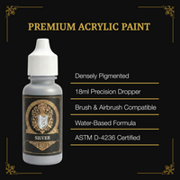 Ludus Bellum Silver Metallic Acrylic Paint - 18 ml