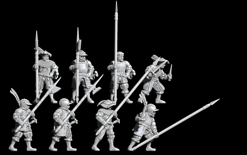 German Pikemen and Halberdiers STLs