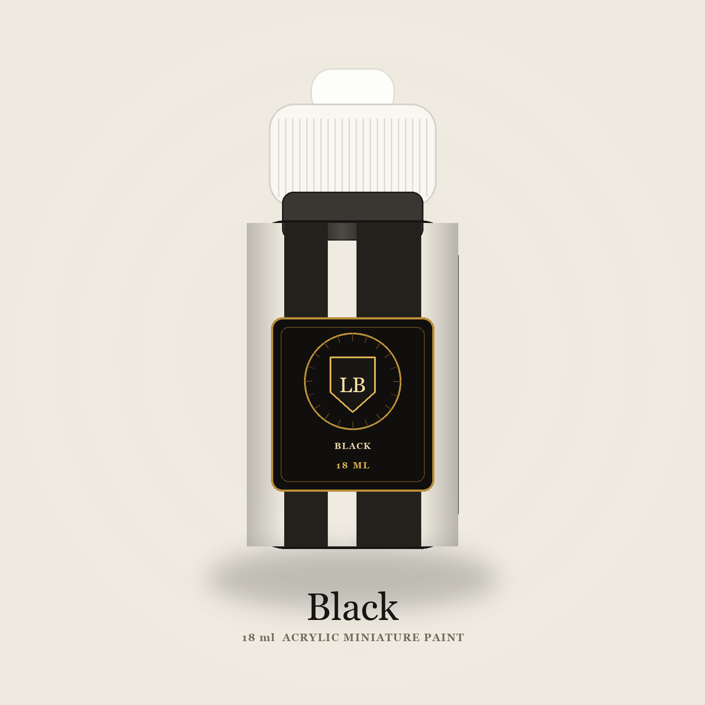 Ludus Bellum Black Acrylic Paint - 18 ml bottle