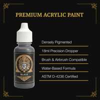 Ludus Bellum Black Acrylic Paint - 18 ml
