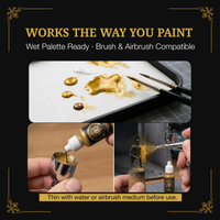 Ludus Bellum Gold Metallic Acrylic Paint - 18 ml