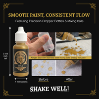 Ludus Bellum Gold Metallic Acrylic Paint - 18 ml
