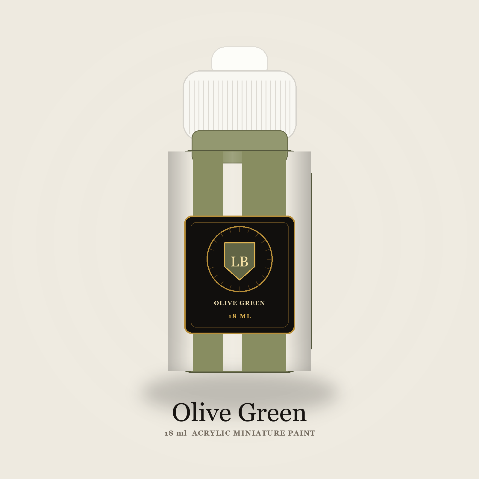 Ludus Bellum Olive Green Acrylic Paint - 18 ml bottle
