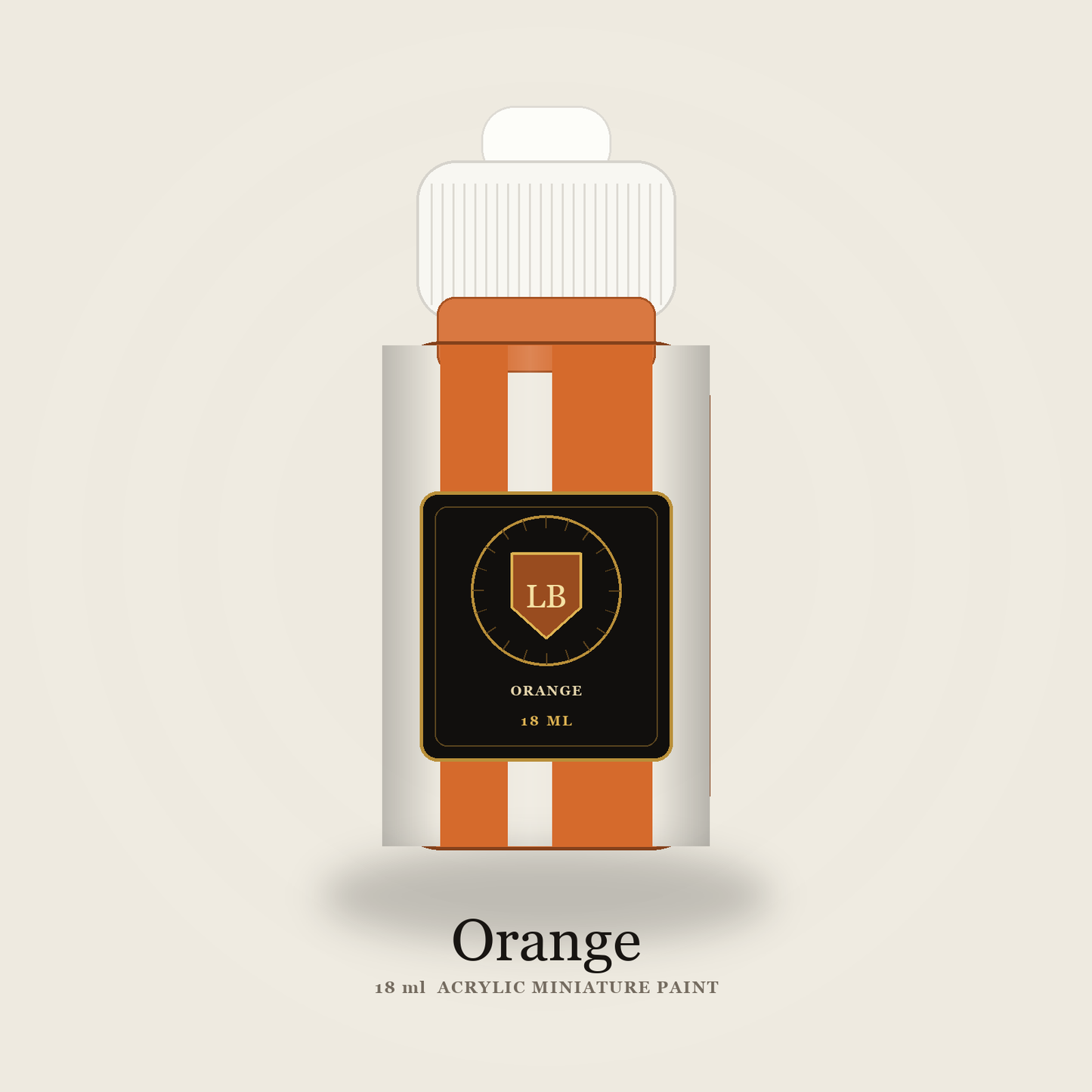 Ludus Bellum Orange Acrylic Paint - 18 ml bottle