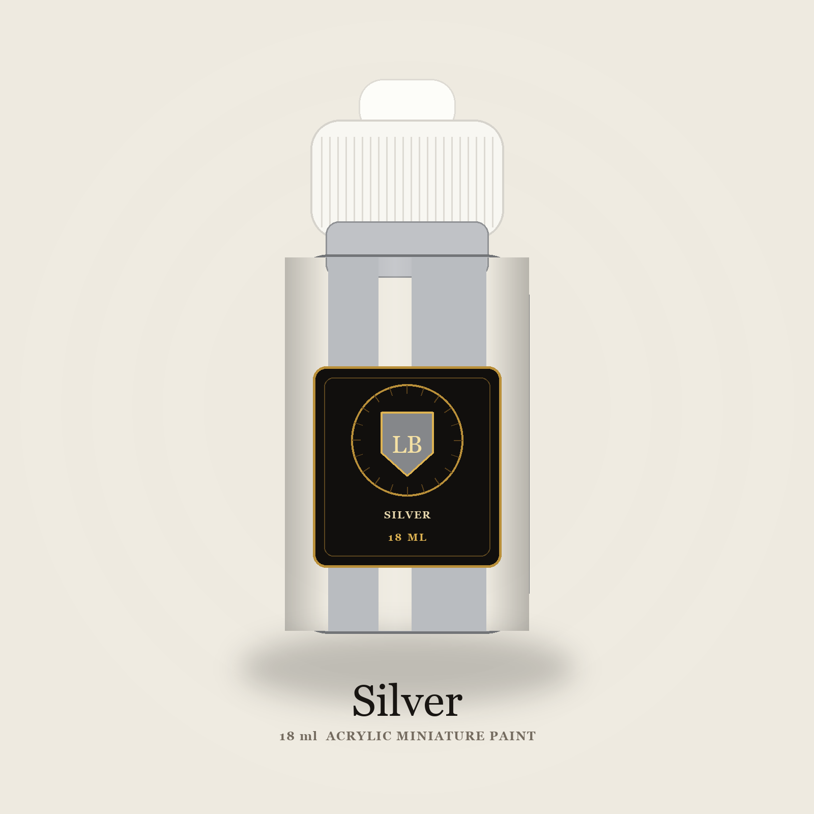 Ludus Bellum Silver Acrylic Paint - 18 ml bottle