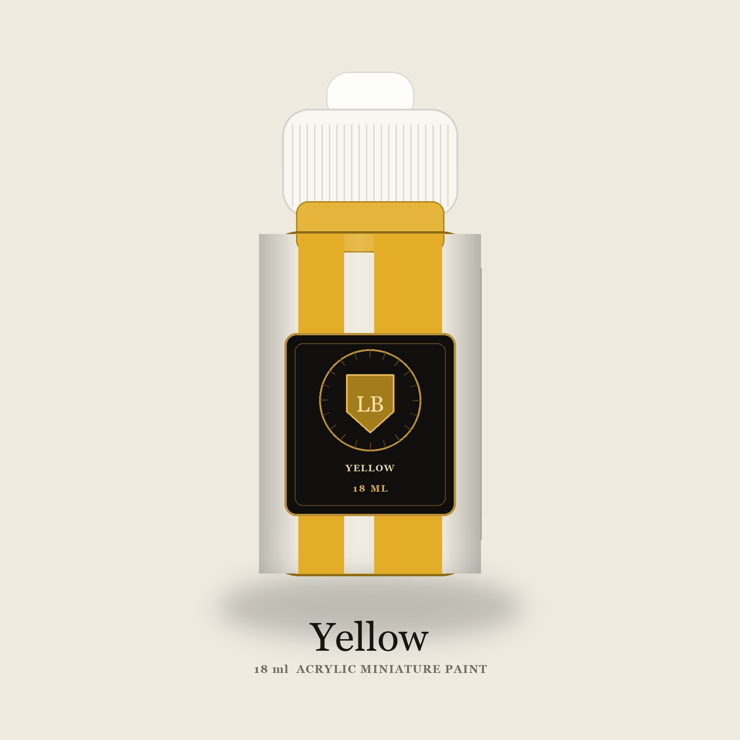 Ludus Bellum Yellow Acrylic Paint - 18 ml bottle